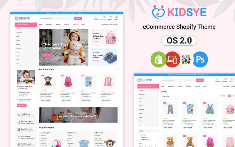 Kidsye — motyw Shopify dla dzieci i zabawek