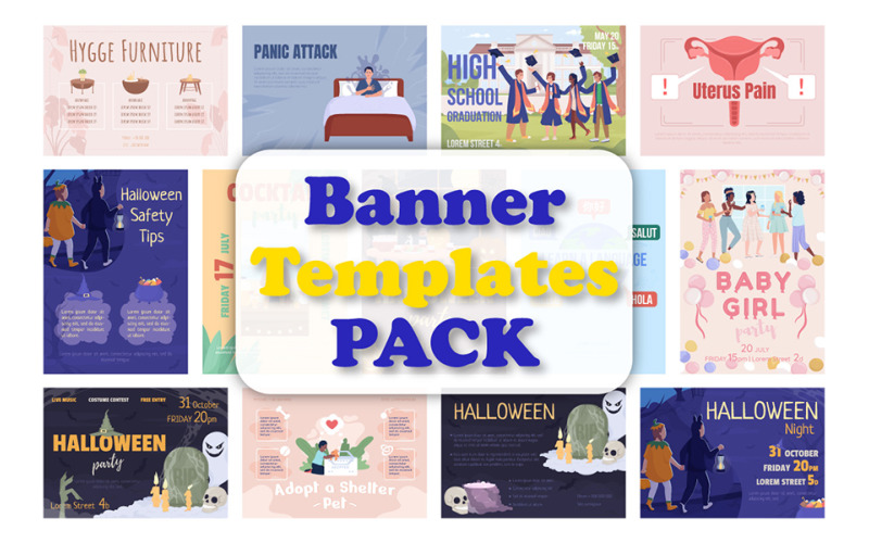 Banner Templates Illustration Bundle