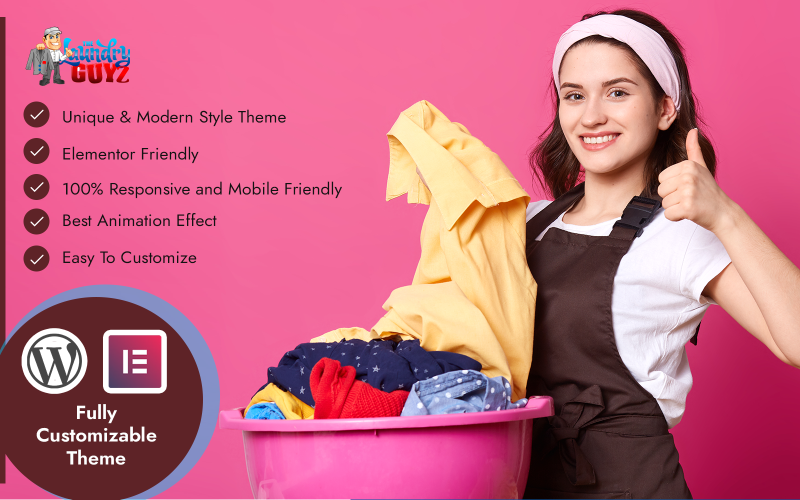 Laundry Guyz, Dry Cleaning 服务 WordPress Theme
