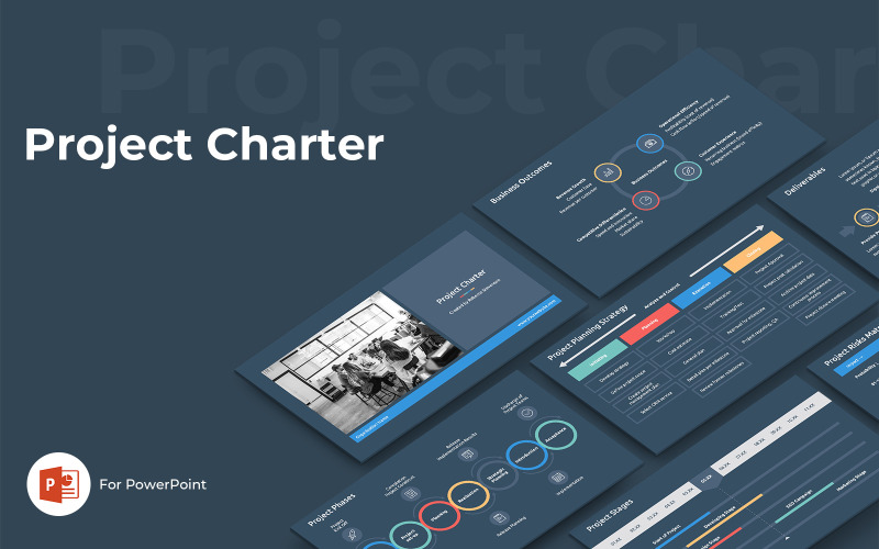 Project Charter PowerPoint sablon