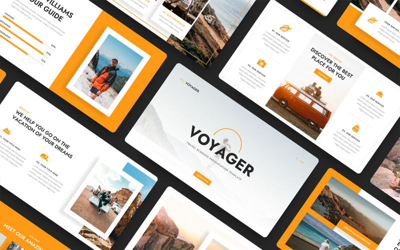 Voyager - Plantilla de PowerPoint para blogger de viajes