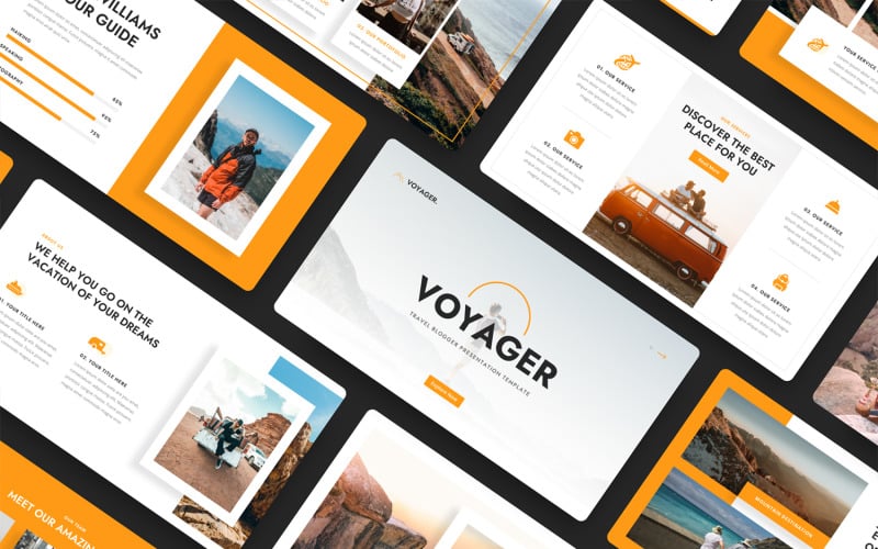 Voyager - Travel Blogger PowerPoint šablony