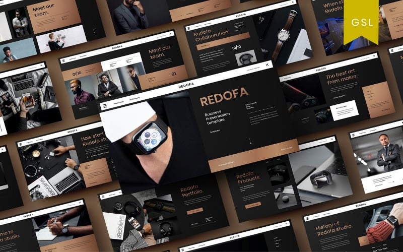 Redofa -商业谷歌幻灯片模板