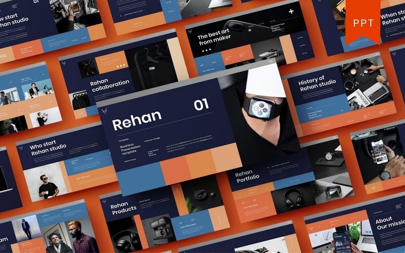 Rehan - Modello di PowerPoint aziendale