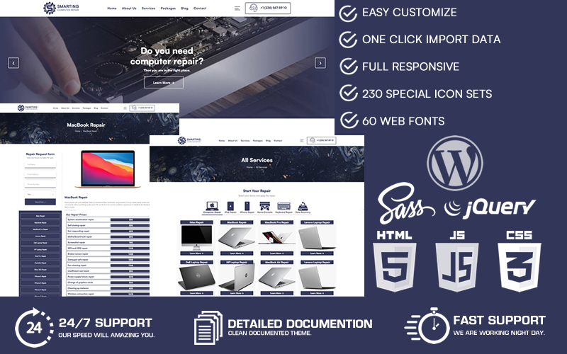 Smarting - Tema de WordPress para reparación de teléfonos y computadoras