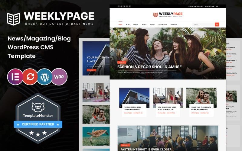 Weeklypage - Nyheter och tidskrifter WordPress-tema