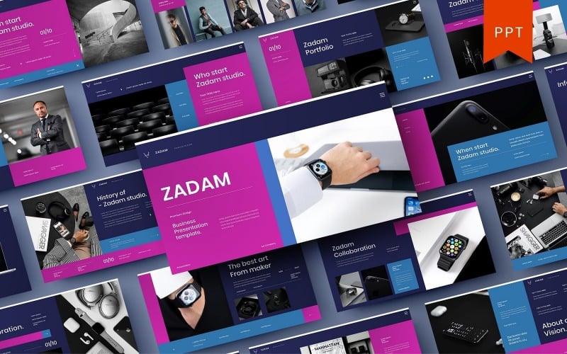 Zadam – šablona Business PowerPoint