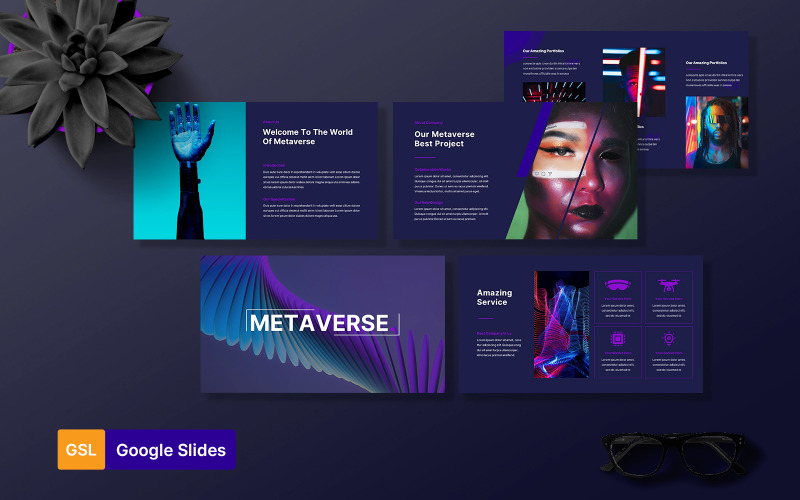 Metaverse a virtuální realita Google Slides