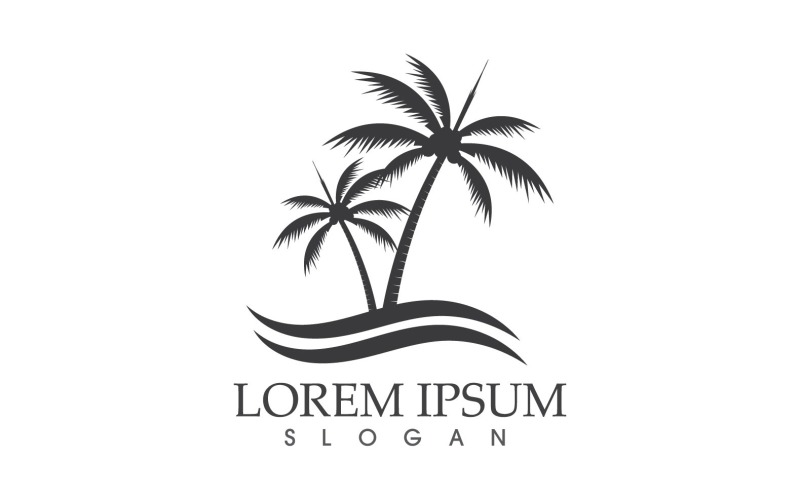 Palm Kokospalm Vector Logo V3