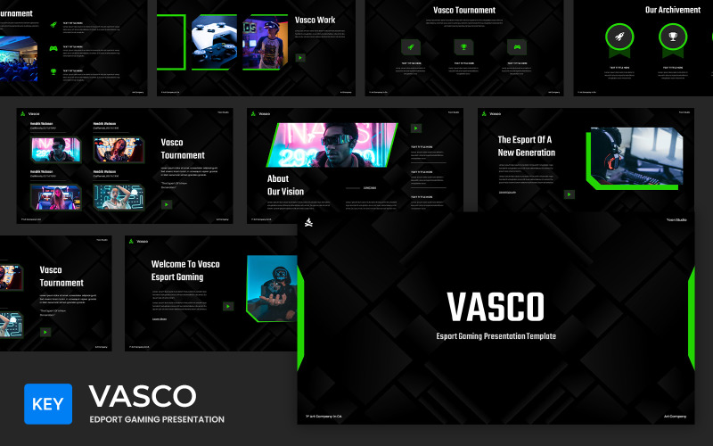 Vasco -电子游戏keynote模板