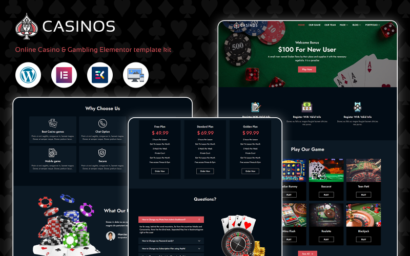赌场:WordPress主题的赌场和赌博