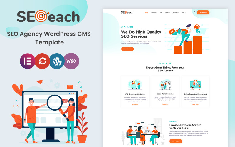 SEOeach——数字营销 & SEO WordPress Theme
