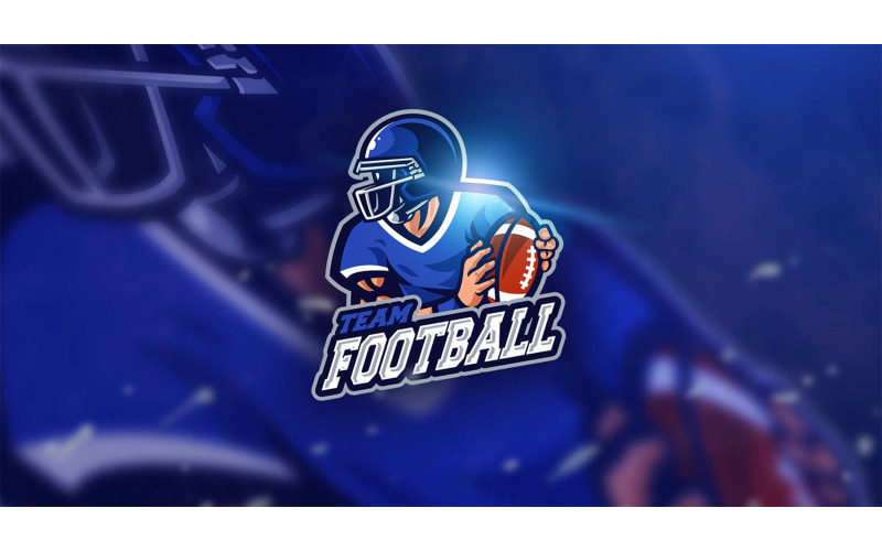 Football Blue - Mascot & Esport Logo