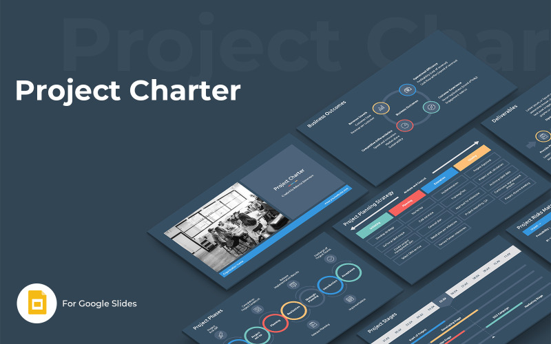 Modèle de diapositives Google de charte de projet