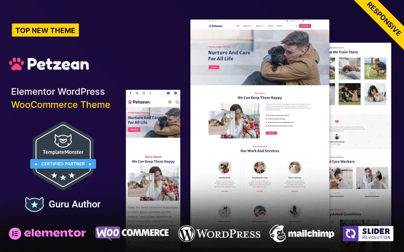 Petzean - Tema WordPress per la cura degli animali e il negozio di animali