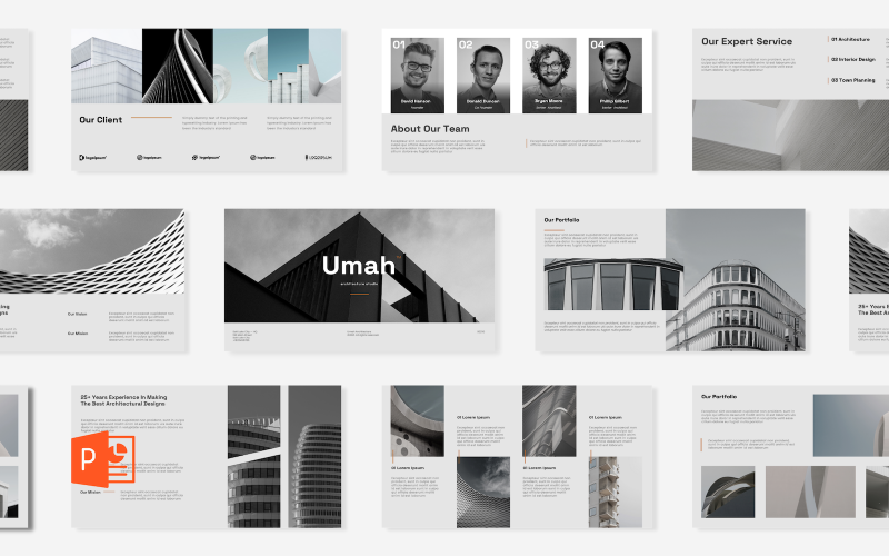 Umah - Architecture Corporate PowerPoint šablony