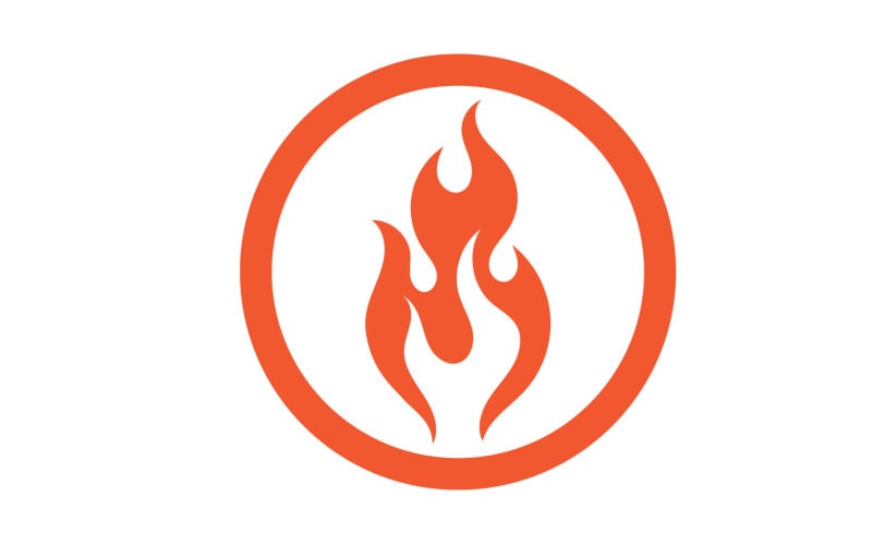Símbolo do ícone do logotipo do fogo da chama V32 quente