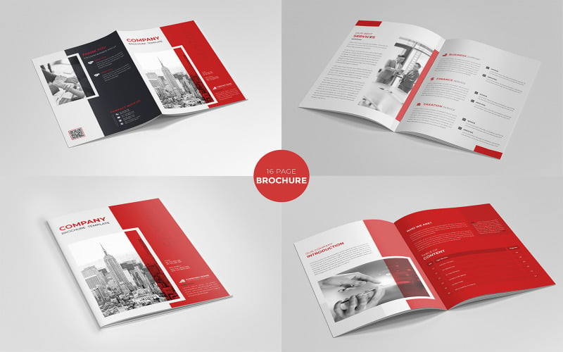 Szablon broszury biznesowej lub projekt układu broszury firmy Broszura profilu firmy