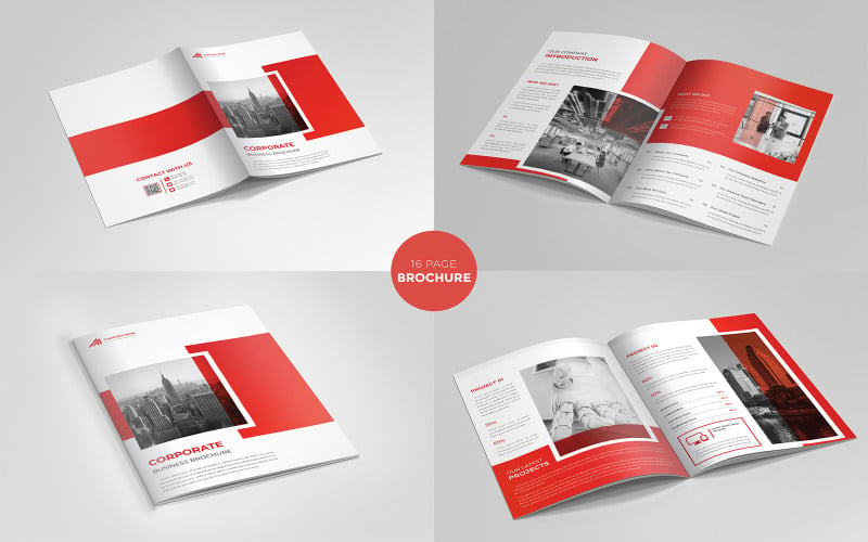 Corporate Creative Digital Business Agency Flersidig broschyr Företagsprofildesign