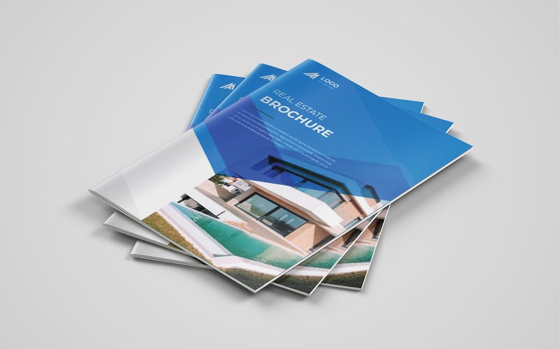 Creatieve zakelijke driebladige flyer brochure sjabloonontwerp