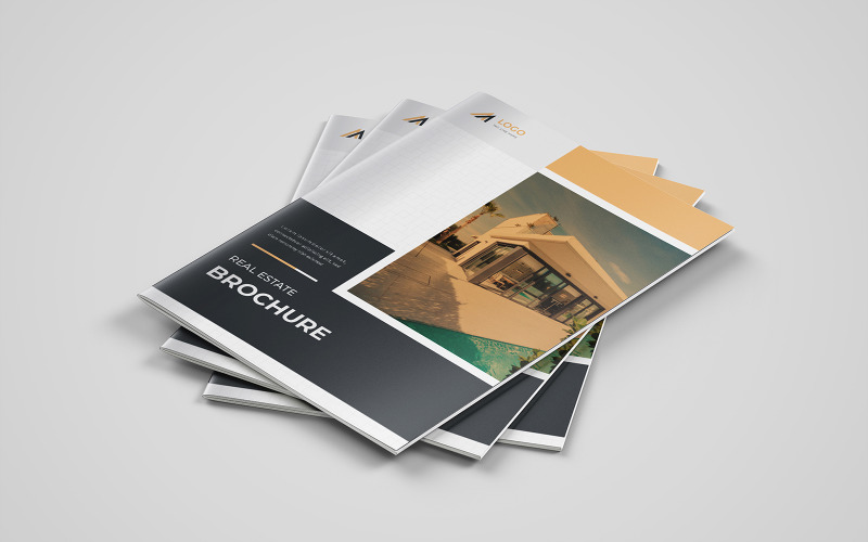 Minimalistische Broschürenvorlage mit modernem Konzept und minimalistischem Layout für Unternehmen