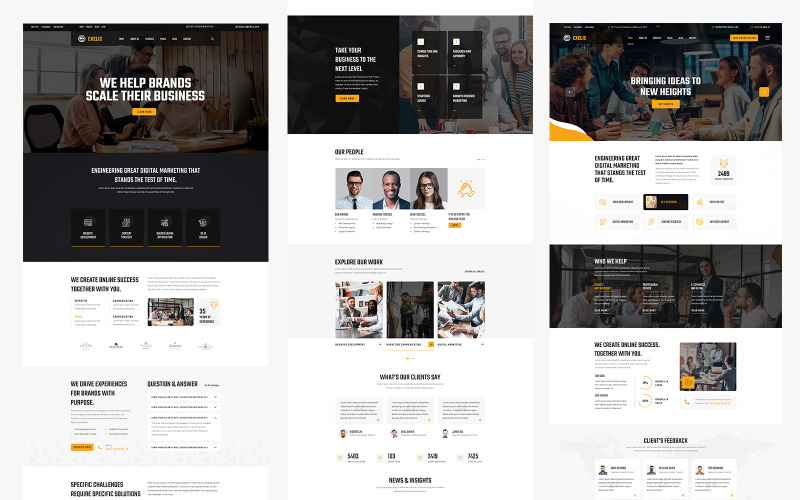 Exelic - Digital agency PSD template