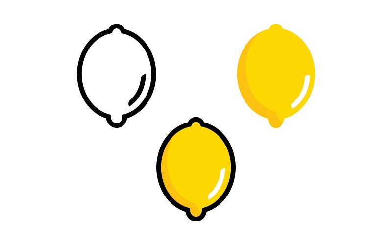 柠檬新鲜水果矢量标志设计模板V12
