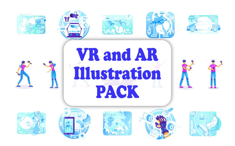 VR和AR插图套件