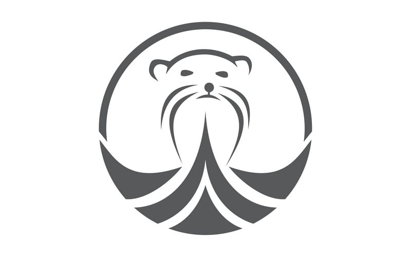 mors hayvan logo tasarım şablonu vektör