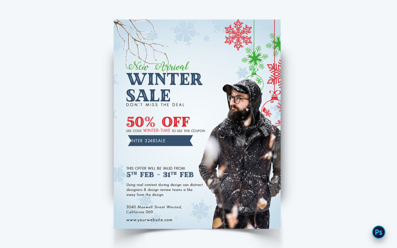 冬季提供销售社交媒体Instagram Feed Design-07