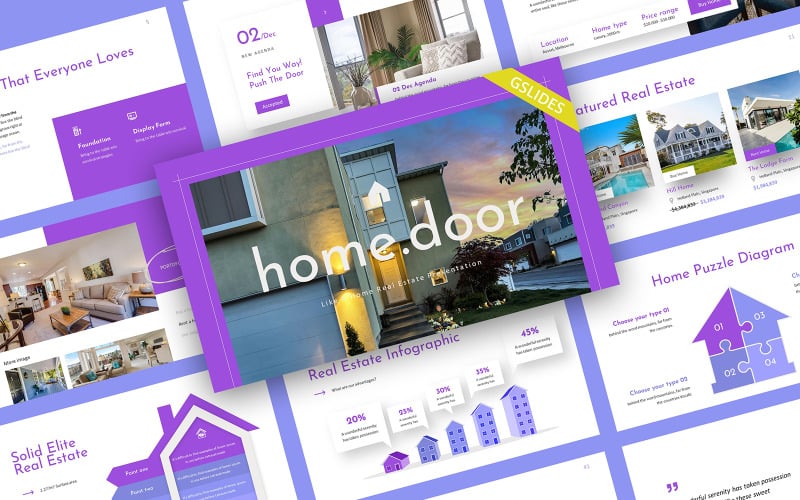 HomeDoor Real Estate Google Slides Template