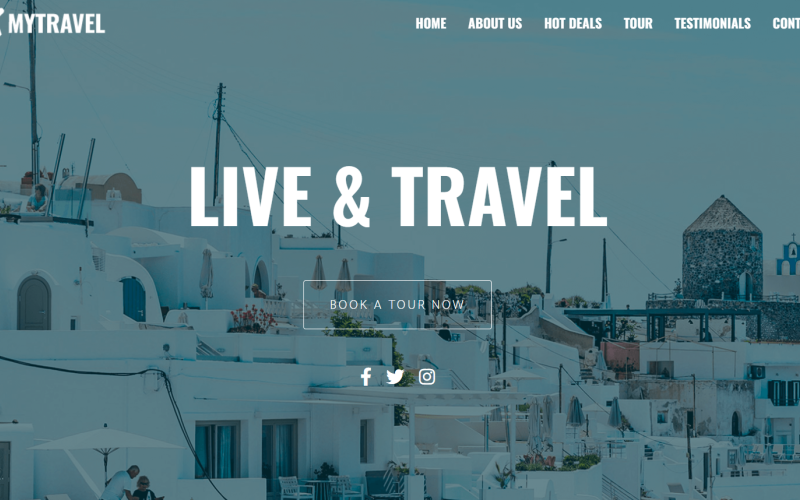 Mytravel Resebyrå - en sida HTML5 webbplatsmall