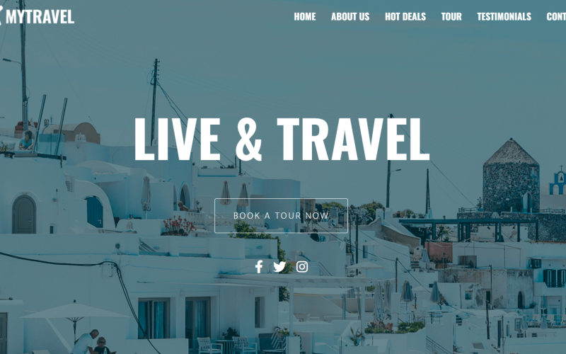 Mytravel旅行社- html5网站模板为一个页面