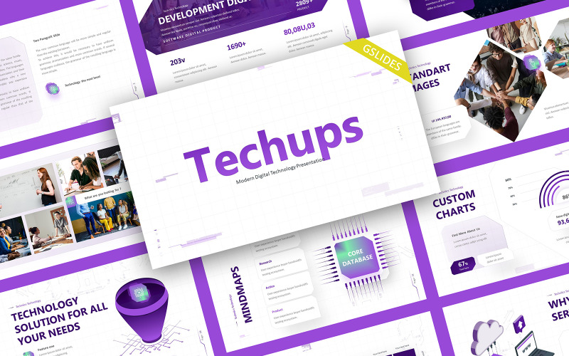 TechUps Technology Google Slides Template