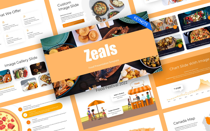 Zeals Food Keynote modello