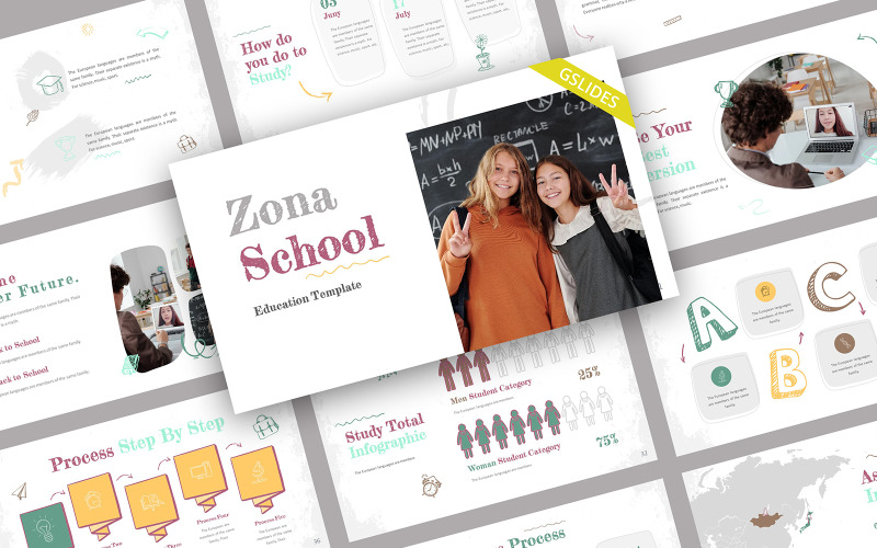 Zona学校教育谷歌幻灯片模板
