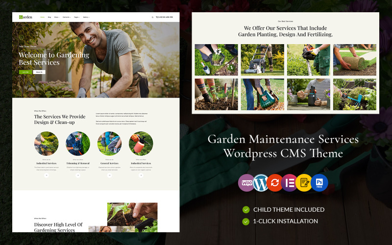 Ogród - Motyw WordPress Ogrodnictwo krajobrazu