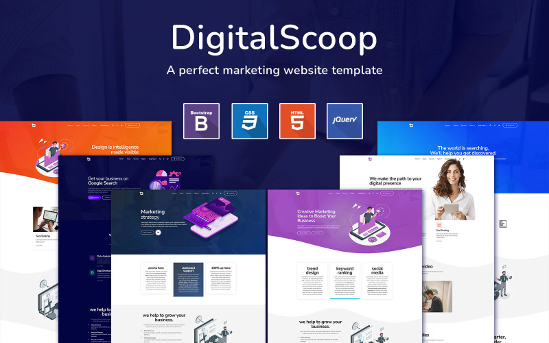 DigitalScoop - Modello HTML5 di marketing