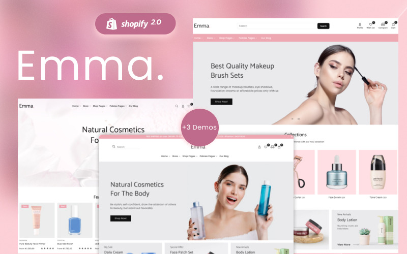 Emma - Gezondheid en schoonheid Responsief modern multifunctioneel Shopify-thema 2.0