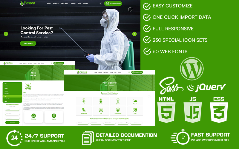 Pestea - Pest Control WordPress Theme