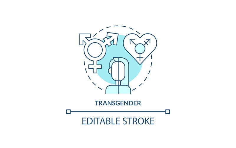 Transgender Turquoise Concept Icon