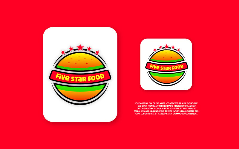 现代创意食品矢量标志设计模板
