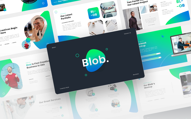 Blob - Creative Business PowerPoint-mall