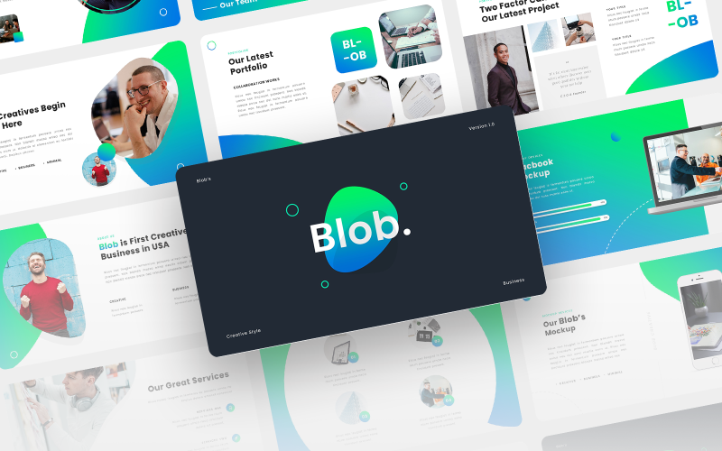 Blob - Creative Business PowerPoint-Vorlage