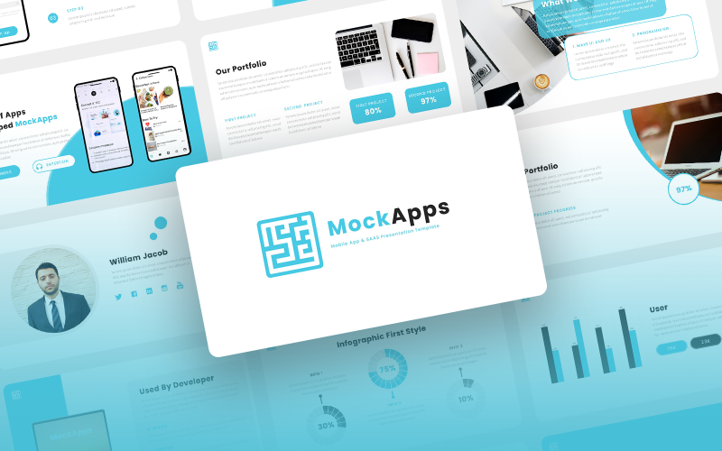 MockApps – мобільний додаток і шаблон доповіді SAAS