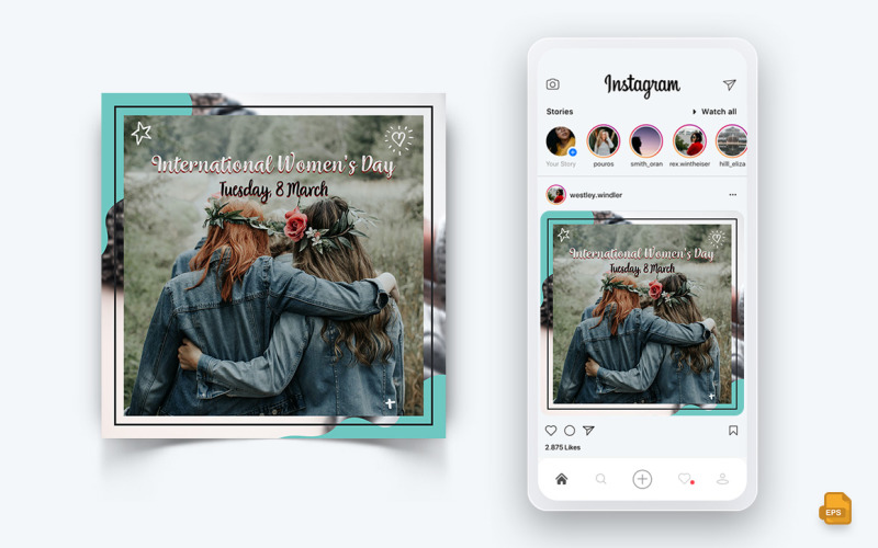 Internationale Vrouwendag Social Media Instagram Post Design-17
