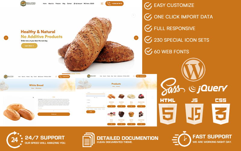 Bakeryo - Bakery & 蛋糕WooCommerce Wordpress主题