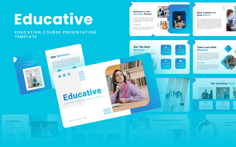 Educative - Education Course Google Slides Template