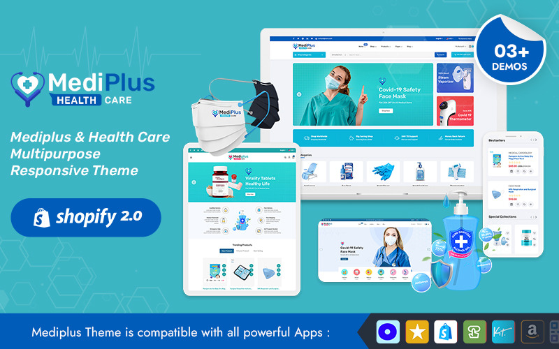 MediPlus – Un negozio di attrezzature mediche – Tema Shopify OS2.0