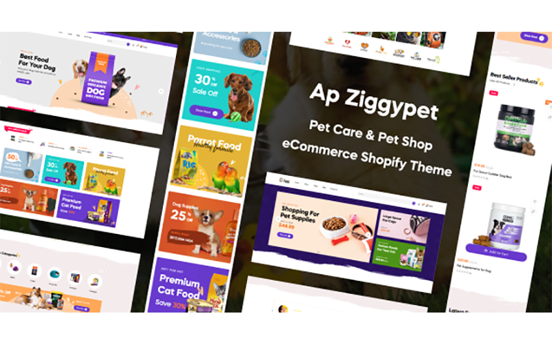 Ziggypet - Shopify主题的动物护理和交易